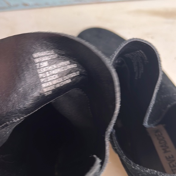 Steve Madden ‘Wrangle’ Black Suede Leather Heel Sneaker - size 7.5 - Picture 6 of 10